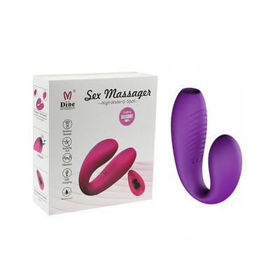 Vibrador para Casal em Silicone com Sucção e 7 Modos de Vibração - Dibe Sex Massager Abby | 7,3 x 3,4 cm | Disponível em 2 Cores