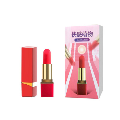 Foto 2 do produto Vibrador Clitoriano Recarregável em Silicone no Formato de Batom com 10 Modos de Vibração - Prazer Moe | 2,5 x 1,3 cm