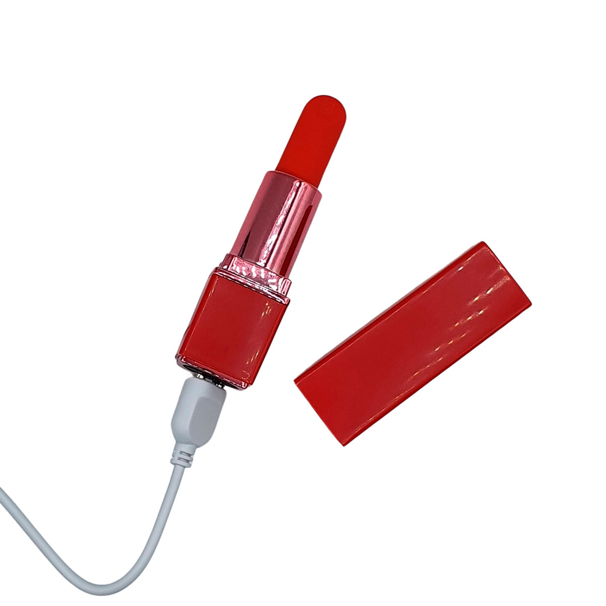 Vibrador Clitoriano Recarregável em Silicone no Formato de Batom com 10 Modos de Vibração - Prazer Moe | 2,5 x 1,3 cm - 3