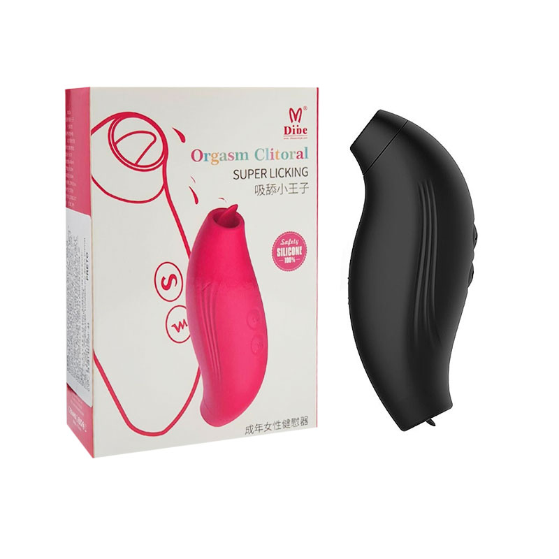 Vibrador Clitoriano em Silicone com 7 Modos de Estimulação de Língua e 7 Modos de Pulsação - Dibe Orgasm Clitoral Super Licking | 12,5 x 4,8 cm | Disponível em 2 Cores - 6