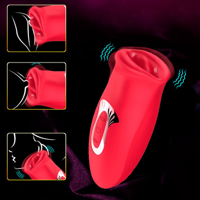 Foto 4 do produto Simulador de Sexo Oral com Formato de Boca, 10 Modos de Vibrações, Estímulos e Recarregável via USB | Honey Mouth