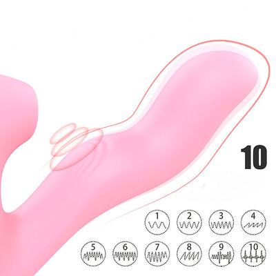 Foto 3 do produto Vibrador de Clitóris e Ponto G Recarregável com 10 Modos de Virações, 5 Modos de Pulsação e 5 Modos de Toque - Magic Finger | 30 x 3,8 cm