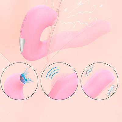 Foto 4 do produto Vibrador de Clitóris e Ponto G Recarregável com 10 Modos de Virações, 5 Modos de Pulsação e 5 Modos de Toque - Magic Finger | 30 x 3,8 cm
