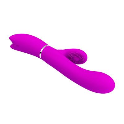 Foto 4 do produto Vibrador de Clitóris e Ponto G Recarregável com 12 Modos de Vibração e 4 Modos de Estímulos - Pretty Love Clitóris Vibrator | 11 x 3,1 cm