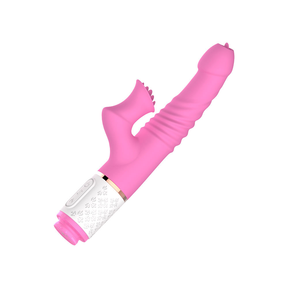 Vibrador de Clitóris e Ponto G Recarregável com Função Aquecimento, 7 Movimentos Vai e Vem e 7 Modos de Vibrações em Movimentos de Língua - Super Vibrators | 13 x 3,3 cm - 4