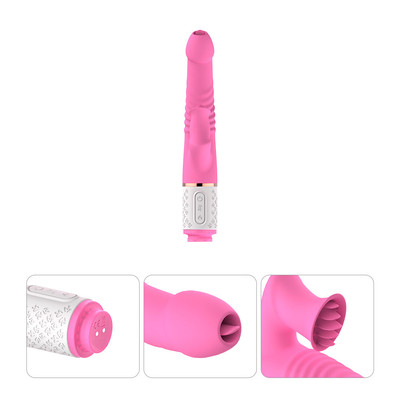 Foto 6 do produto Vibrador de Clitóris e Ponto G Recarregável com Função Aquecimento, 7 Movimentos Vai e Vem e 7 Modos de Vibrações em Movimentos de Língua - Super Vibrators | 13 x 3,3 cm