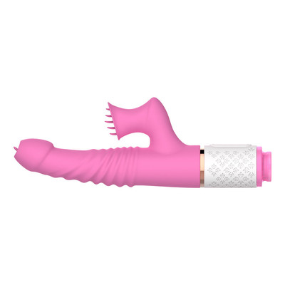 Foto 5 do produto Vibrador de Clitóris e Ponto G Recarregável com Função Aquecimento, 7 Movimentos Vai e Vem e 7 Modos de Vibrações em Movimentos de Língua - Super Vibrators | 13 x 3,3 cm