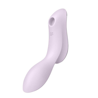 Foto 6 do produto Vibrador de Clitóris e Ponto G Recarregável com Motor Duplo, 11 Ondas de Pressão e 12 Programas de Vibração - Satisfyer Curvy Trinity 2 | Disponível em 2 Cores