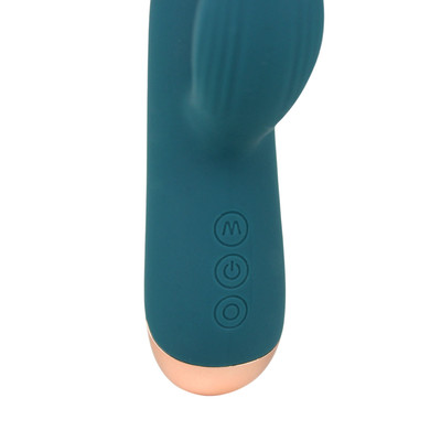 Foto 4 do produto Vibrador de Clitóris e Ponto G em Silicone com Anel Estimulador, 10 Modos de Vibrações, 10 Funções de Dedilhar e Recarregável - SI Star | 12 x 3,5 cm | Disponível em 2 Cores