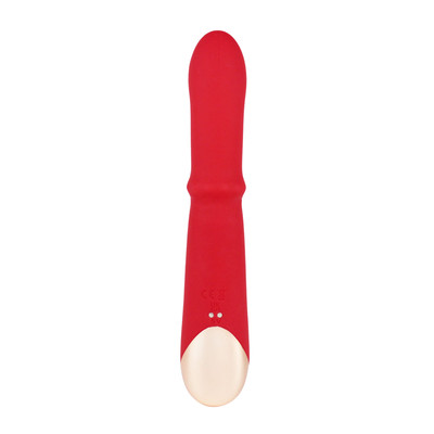 Foto 6 do produto Vibrador de Clitóris e Ponto G em Silicone com Anel Estimulador, 10 Modos de Vibrações, 10 Funções de Dedilhar e Recarregável - SI Star | 12 x 3,5 cm | Disponível em 2 Cores