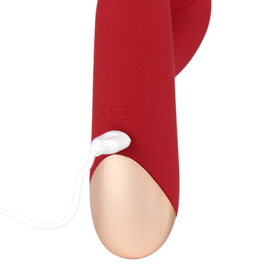 Foto 9 do produto Vibrador de Clitóris e Ponto G em Silicone com Anel Estimulador, 10 Modos de Vibrações, 10 Funções de Dedilhar e Recarregável - SI Star | 12 x 3,5 cm | Disponível em 2 Cores