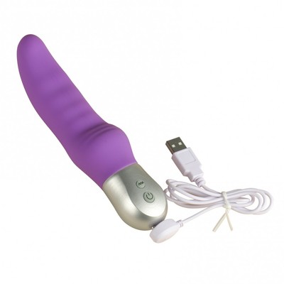 Foto 7 do produto Vibrador Estimulador de Clitóris e Ponto G Recarregável em Silicone com 10 Modos de Vibrações  - Leke Horn | 9 x 3,4 cm
