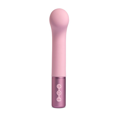 Foto 2 do produto Vibrador de Clitóris e Ponto G, Recarregável em Silicone com 5 Modos de Vibrações e Intensidades - Sweets | 11,1 x 3,2 cm