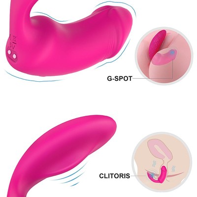 Foto 6 do produto Vibrador de Clitóris e Ponto G Recarregável em Silicone com  9 Modos de Vibrações e Controle Remoto Sem Fio - S-hande Sparrow-RCT | 17,0 x 3,3cm | Disponível em 2 Cores