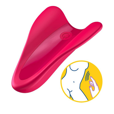 Foto 2 do produto Vibrador de Dedo Recarregável em Silicone com IPX7 (À Prova D'Água) e 12 Modos de Vibração - Satisfyer High Fly | 6,8 x 5,0 cm