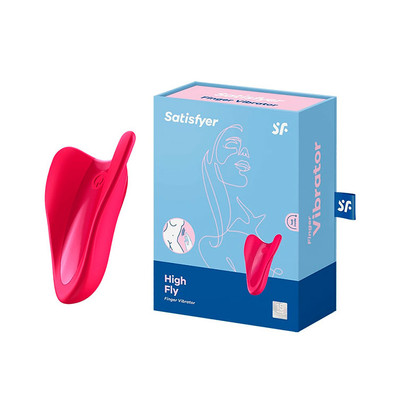 Vibrador de Dedo Recarregável em Silicone com IPX7 (À Prova D'Água) e 12 Modos de Vibração - Satisfyer High Fly | 6,8 x 5,0 cm