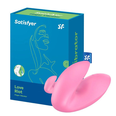 Foto 7 do produto Dedeira em Silicone com 12 Modos de Vibração Recarregáveis via Cabo USB - Satisfyer Love Riot | 6 x 2,7 cm | Disponível em 2 Cores