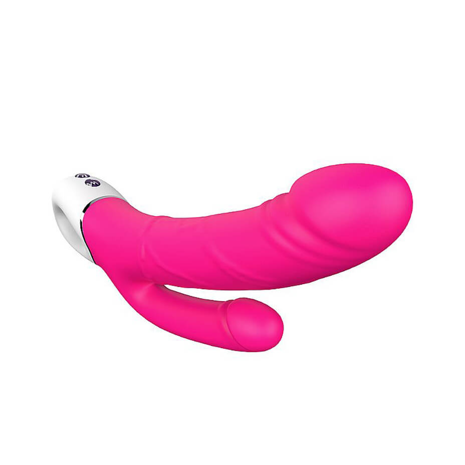 Vibrador com Dupla Penetração em Formato de Pênis, Recarregável com 9 Modos de Vibração - S-Hande Jakiro | Disponível em 2 Cores - 7