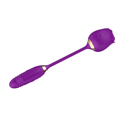 Foto 6 do produto Vibrador Duplo Flexível em Silicone com 10 Tipos de Movimento de Vai e Vem e Pulsações - Vibrator | Disponível em 2 cores
