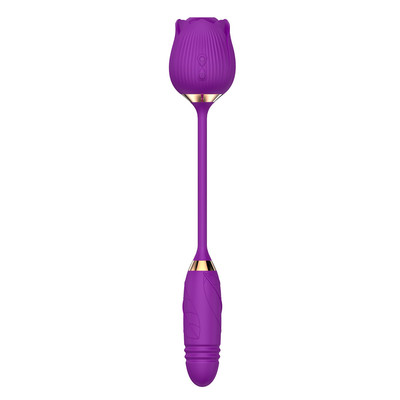 Foto 2 do produto Vibrador Duplo Flexível em Silicone com 10 Tipos de Movimento de Vai e Vem e Pulsações - Vibrator | Disponível em 2 cores