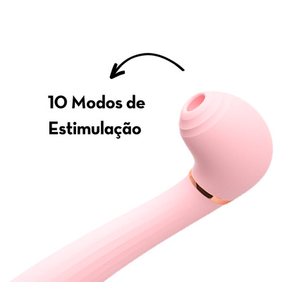 Foto 2 do produto Vibrador Duplo Recarregável com 10 Modos de Vibração e 10 Modos de Pulsação - We Love | 18 x 3,5 cm