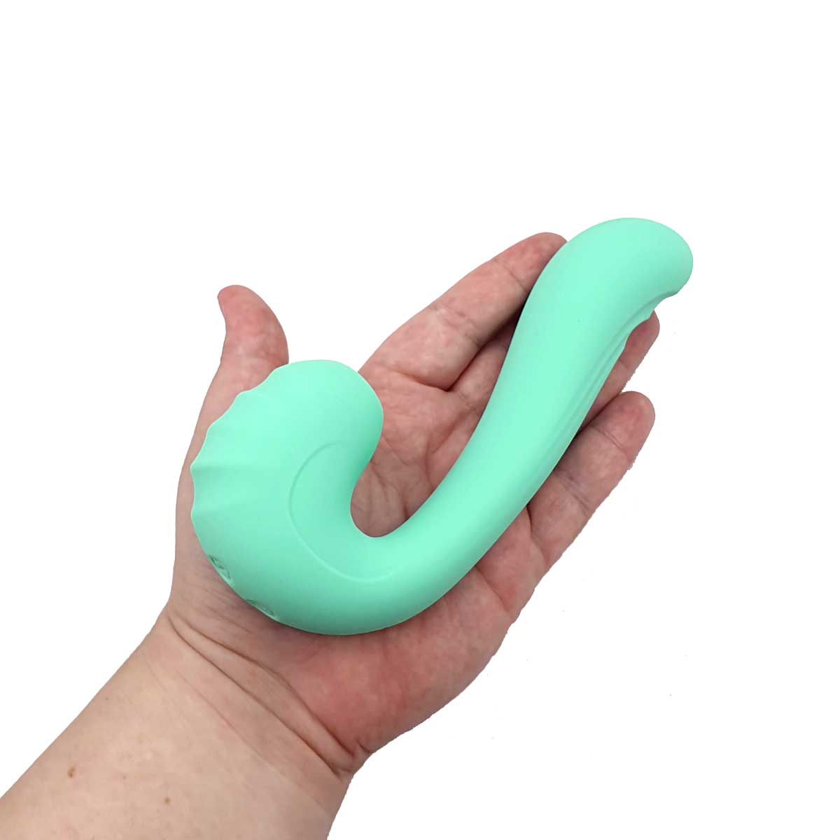 Vibrador Duplo Recarregável com 2 Motores,10 Modos de Vibração e Pulsações -  SI Zenobia | 12,3 x 3,3 cm | Disponível em 3 Cores - 12