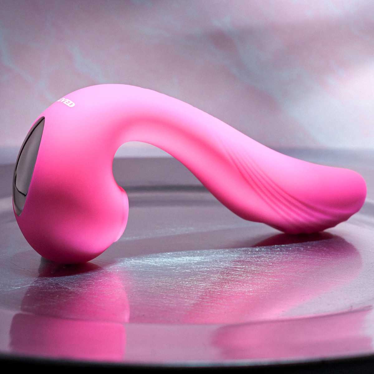 Vibrador Duplo Recarregável com 3 Motores,  Língua Estimuladora, Pulsação e 10 Vibrações - Evolved The Note | 12 x 3,3 cm - 3