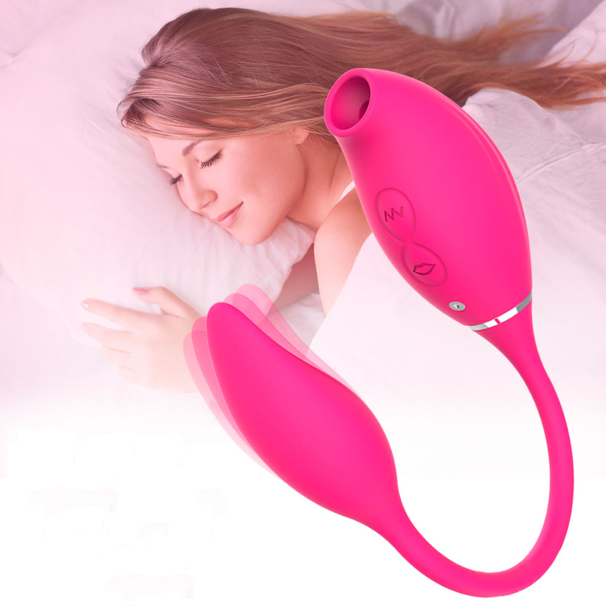 Vibrador Duplo Recarregável com 5 Modos de Pulsação e 10 Modos de Vibrações - Massager Vip Mix | 26 x 4,2 cm - 2