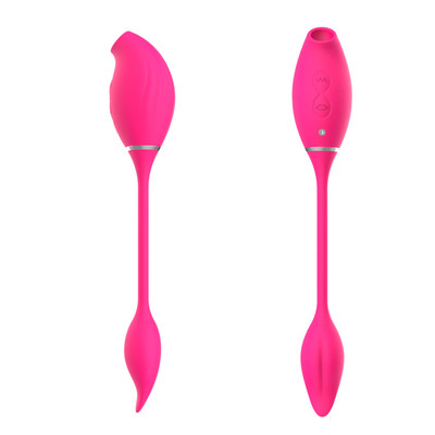 Foto 3 do produto Vibrador Duplo Recarregável com 5 Modos de Pulsação e 10 Modos de Vibrações - Massager Vip Mix | 26 x 4,2 cm