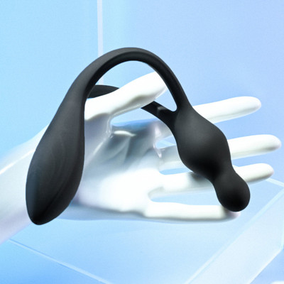 Vibrador Duplo Recarregável com Corpo Dobrável, Eixo Peek e 10 Modos de Vibração - Evolved You, Me, Us Bendable Vibe | 19,5 x 3 cm