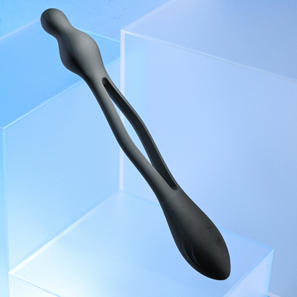 Vibrador Duplo Recarregável com Corpo Dobrável, Eixo Peek e 10 Modos de Vibração - Evolved You, Me, Us Bendable Vibe | 19,5 x 3 cm - 2