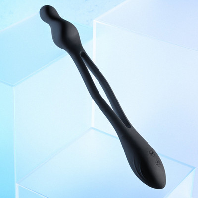 Vibrador Duplo Recarregável com Corpo Dobrável, Eixo Peek e 10 Modos de Vibração - Evolved You, Me, Us Bendable Vibe | 19,5 x 3 cm