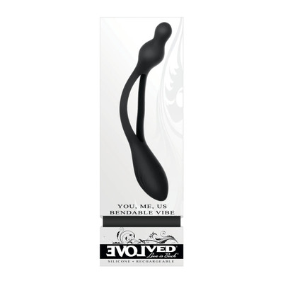 Foto 10 do produto Vibrador Duplo Recarregável com Corpo Dobrável, Eixo Peek e 10 Modos de Vibração - Evolved You, Me, Us Bendable Vibe | 19,5 x 3 cm