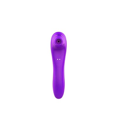 Foto 3 do produto Vibrador Duplo Recarregável em Silicone com 10 Modos de Vibração e Pulsação | 10 x 3,4 cm