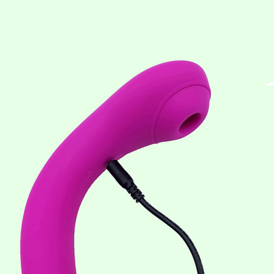Foto 4 do produto Vibrador Duplo Recarregável em Silicone com 12 Modos de Vibração e 4 Níveis de Pulsação - Pretty Love Alex | 19,5 x 3,9 cm