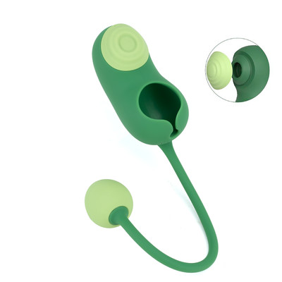 Vibrador Duplo Recarregável em Silicone com Formato Lúdico de Ervilha, 9 Modos de Vibração, 6 Níveis de Pulsação e Resistente à Água - S-Hande Pea Pod