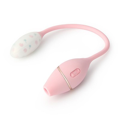 Foto 2 do produto Vibrador Duplo em Silicone com 10 Modos de Vibração, 5 Níveis de Pulsação, Recarregável e Resistente à Água - Kistoy Cathy Mini