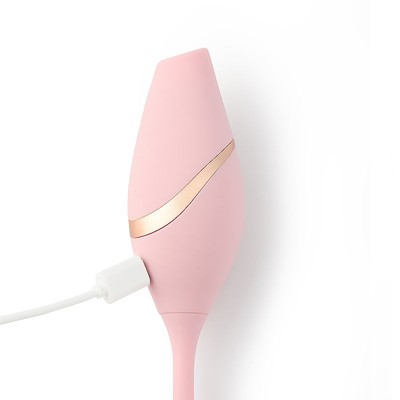 Foto 5 do produto Vibrador Duplo em Silicone com 10 Modos de Vibração, 5 Níveis de Pulsação, Recarregável e Resistente à Água - Kistoy Cathy Mini