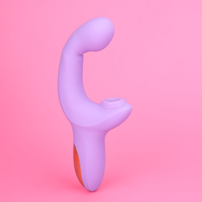 Foto 2 do produto Vibrador Duplo em Silicone com 10 Modos de Vibração com Dedilhar, 10 Modos de Pulsação e Carregamento via Cabo USB Magnético - Exclusiva Bertha | 18,5 x 4 cm | Disponível em 2 Cores