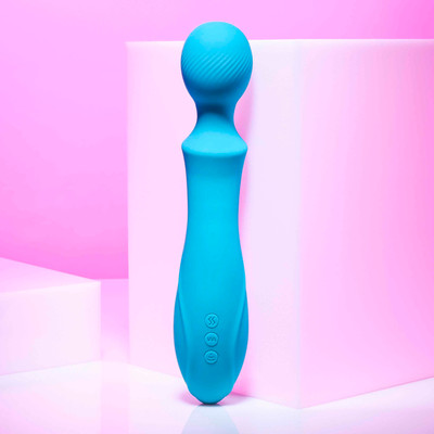 Foto 2 do produto Vibrador Duplo em Silicone com 3 Níveis de Sucção, 10 Modos de Vibração, Modo Turbo e Recarregável - Evolved Wanderful Sucker