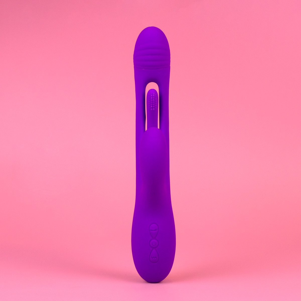 Vibrador Rabbit com Motor Triplo em Silicone com 7 Modos de vibração, 7 Movimentos de Língua e Recarregável - Exclusiva Anita | 14,5 x 4,2 cm - 2