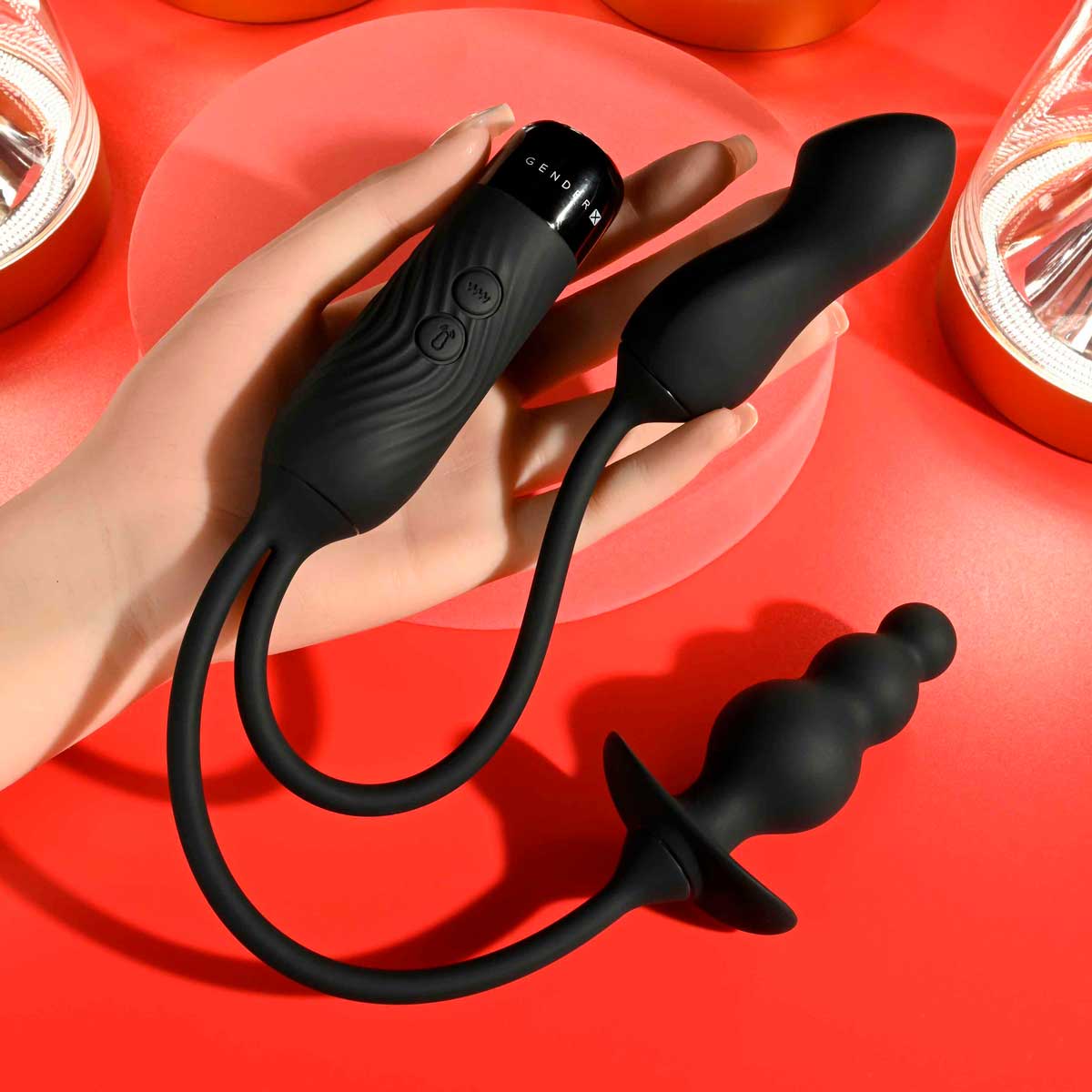 Vibrador Duplo em Silicone com 8 Modos de Vibração, 2 Motores, Recarregável via USB e Resistente à Água - Gender X Double My Pleasure - 5