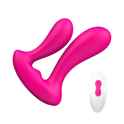 Foto 7 do produto Vibrador Duplo em Silicone Aveludado com 9 Modos de Vibrações e Controle Remoto sem Fio - S Hande Mento RCT | Disponível em 2 Cores