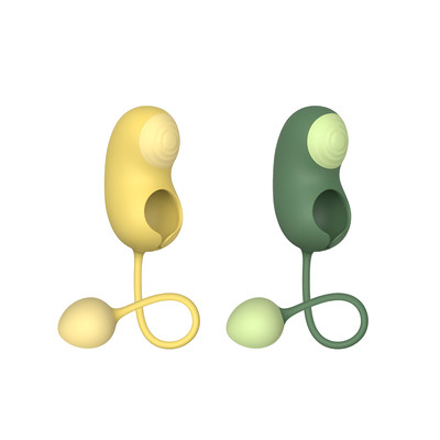 Vibrador Duplo Recarregável em Silicone com Formato Lúdico de Ervilha, 9 Modos de Vibração, 6 Níveis de Pulsação e Resistente à Água - S-Hande Pea Pod | Disponível em 2 Cores