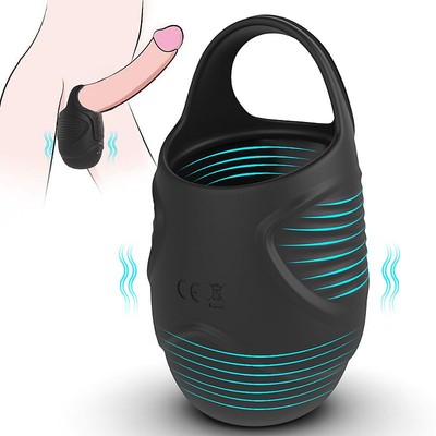 Foto 1 do produto Vibrador de Escroto em Silicone com Anel Peniano, 7 Modos de Vibração e Carregamento via Cabo USB - SI Egg Pro | 5 x 5,2 cm