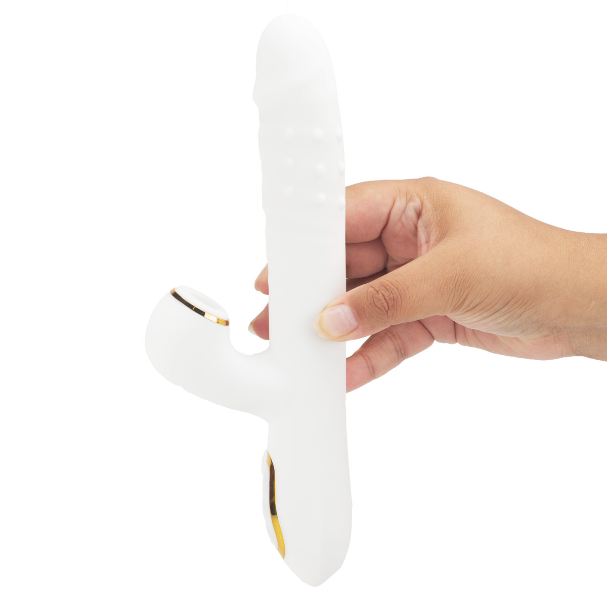 Vibrador com Esferas Giratórias, Vai e Vem, 12 Movimentos de Língua Estimuladora e Recarregável - Stretch-O | 14 x 3,5 cm - 6