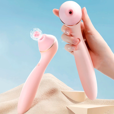 Vibrador Estimulador 2 em 1 com 5 Níveis de Pulsação, 3 Modos de Rotação, 10 Tipos de Vibração e Recarregável - Kistoy Polly Max