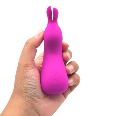Vibrador Estimulador de Clitóris em Formato de Coelho com 7 Modos de Vibração e 5 Intensidades - Pretty Love Nakki | 12,5 x 3,3 cm
