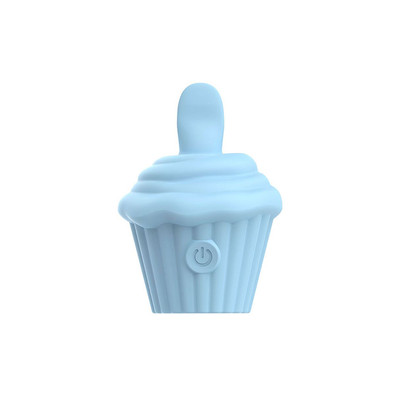 Foto 5 do produto Vibrador Estimulador de Clitóris em Formato de Cupcake com 10 Movimentos de Língua - SI Play Soft Vibrating Egg | 7,7 x 5,4 cm | Disponível em 3 Cores