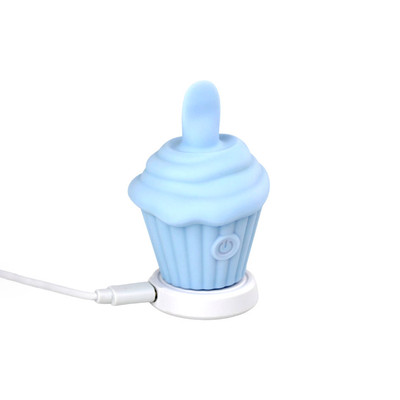 Foto 8 do produto Vibrador Estimulador de Clitóris em Formato de Cupcake com 10 Movimentos de Língua - SI Play Soft Vibrating Egg | 7,7 x 5,4 cm | Disponível em 3 Cores
